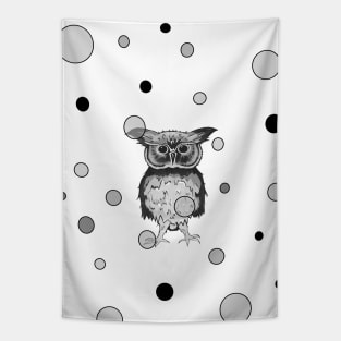 WHIMSICAL Funny Owl Tapestry