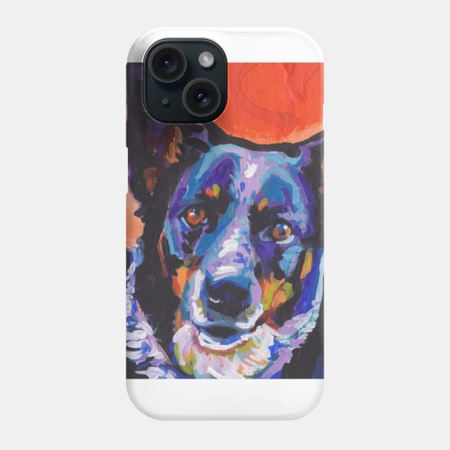 Australian Cattle Dog Bright colorful pop dog art Phone Case by bentnotbroken11