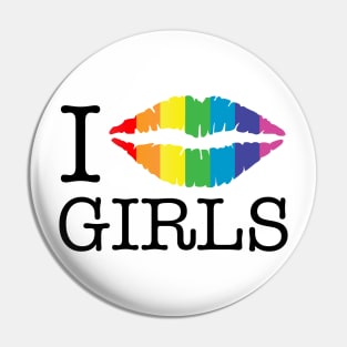 i kiss girls rainbow lips Pin