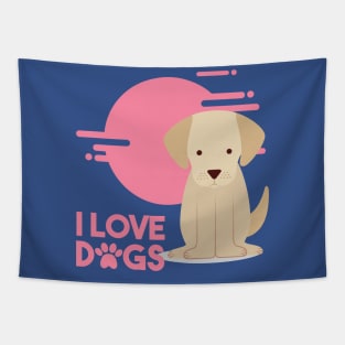 I Love Dogs. Retriever Tapestry