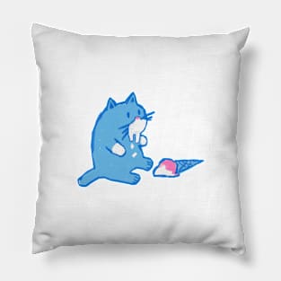 Cat And Yummy Ice Cream Pillow