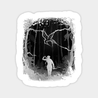 Hunger Games Woods - Black White Magnet