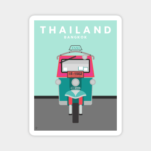 Bangkok, Thailand Tuk Tuk Taxi Travel Poster Magnet