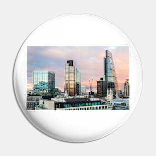 City of London Evening Skyline Pin