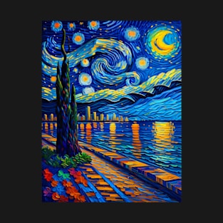 Miami beach at starry night T-Shirt