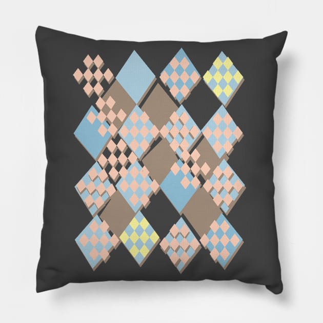 Gothic Harlequin Medieval Shuffle Pillow by MikeAdamsArtist