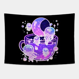 Cosmic Jellyfish Teacup Tapestry