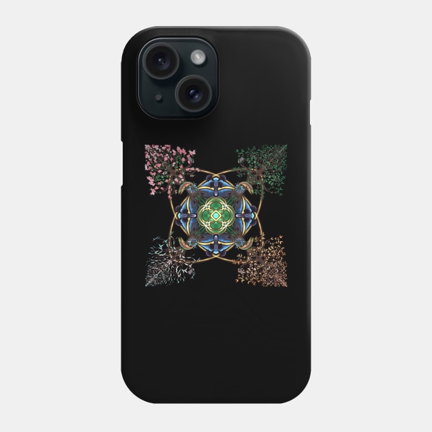Four Seasons Mandala Phone Case by Vidi Studios