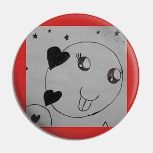 Heart moon Pin