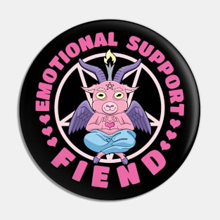 Emotional Support Fiend - Funny Devil Quotes Pin