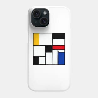 Mondrian Inspired Geometric Abstract Acrylic Painting II Phone Case