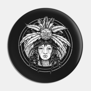 Native American Girl Pin