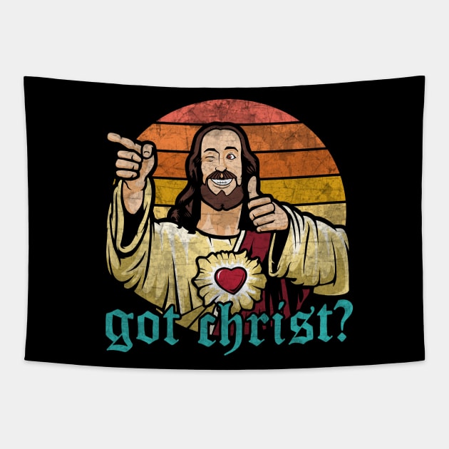 Buddy Christ Tapestry by valentinahramov