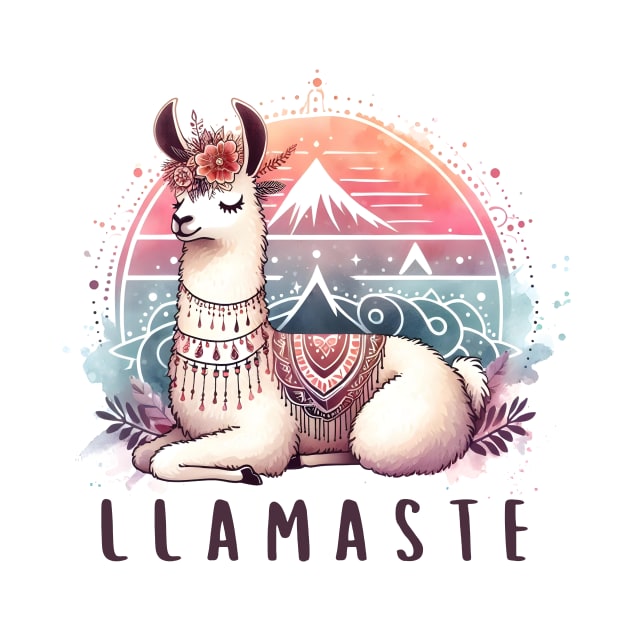 Llamaste llama namaste by Batshirt