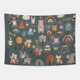 Woodland party Tapestry