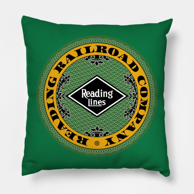 Reading Railroad Company Pillow by Railroad 18XX Designs