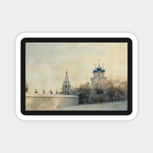 Church in Winter Estate Magnet