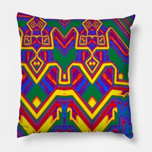 Gay Pride Abstract Geometric Mirrored Design Pillow