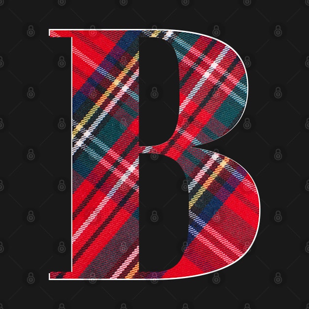 Letter B - Tartan Monogram First Last Initial by tnts