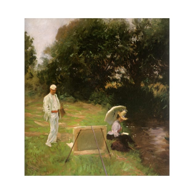 Dennis Miller Bunker Painting at Calcot by John Singer Sargent by MasterpieceCafe