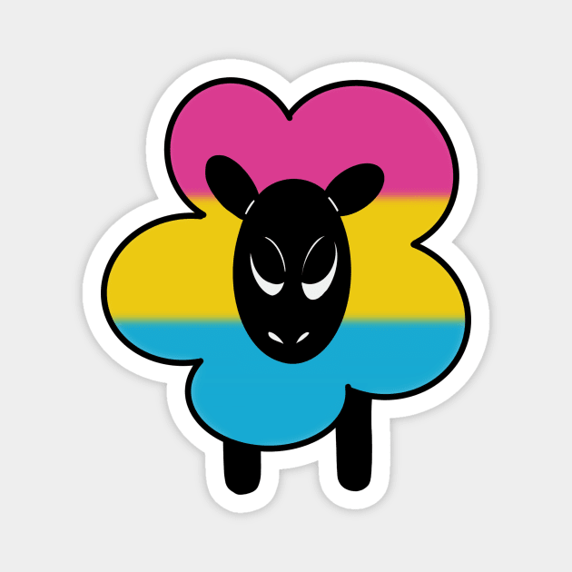 Proud Rainbow Sheep- Pan Magnet by Emberpixie