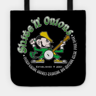 Shite 'n' Onions Folk Punk Banjo Leprechaun (White print) Tote