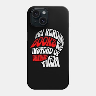 Read banned books skull Phone Case