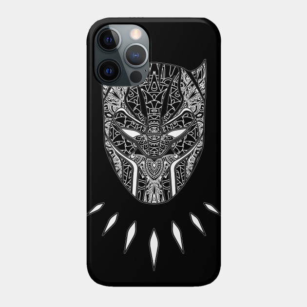 Black Panther Mandala Tribal Mask - Black Panther Marvel - Phone Case
