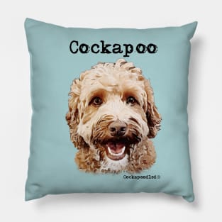 Golden Apricot Cockapoo / Spoodle and Doodle Dog Pillow