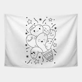 Doodle party confetti Tapestry