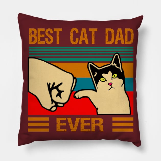 Best Cat Dad Ever Pillow by MommyTee