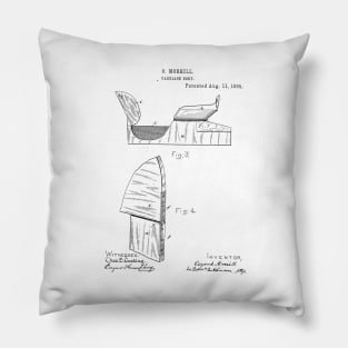 Carriage Body Vintage Patent Hand Drawing Pillow