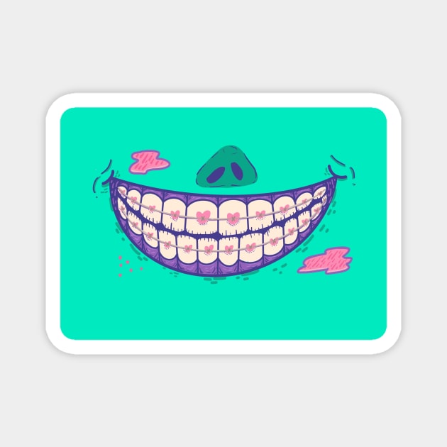 Kawaii zombie Smile Magnet by Fluffymafi