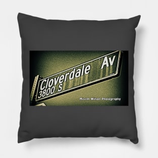 Cloverdale Avenue, Los Angeles, California by Mistah Wilson Pillow