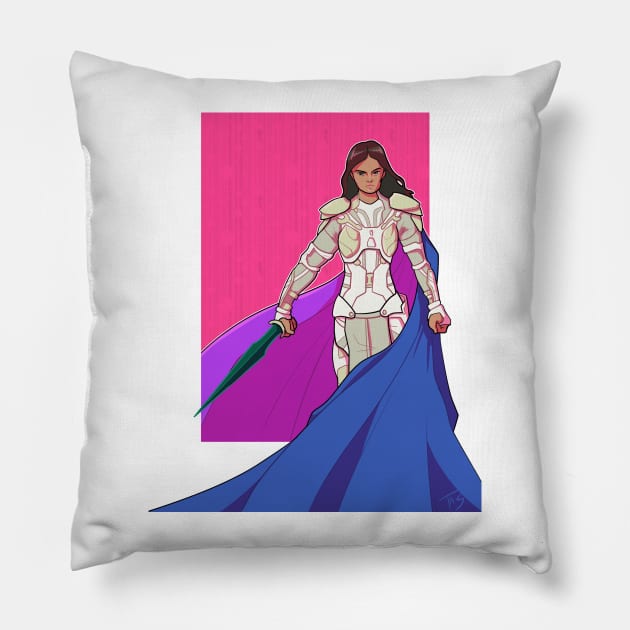 Valkyrie - Bi-frost Pillow by taShepard