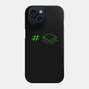 Funny design with electronic hashtag Phone Case