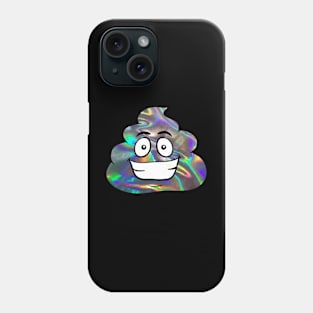 hologram print poop emoji Phone Case