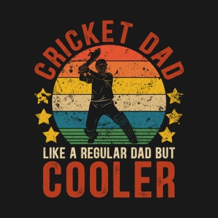 Cricket Dad Funny Vintage Cricket Father's Day Gift T-Shirt