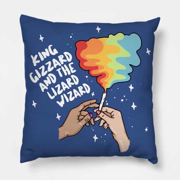 King Gizzard and the Lizard Wizard //\/\/\\ Fanart Design Pillow by DankFutura