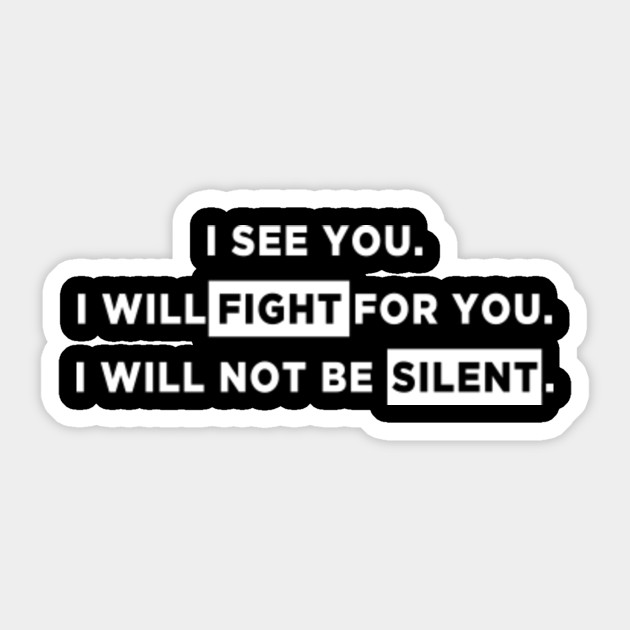 I Will Not Be Silent Black Lives Matter Sticker Teepublic