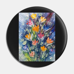 Floral Abstract Artwork 7 Pin
