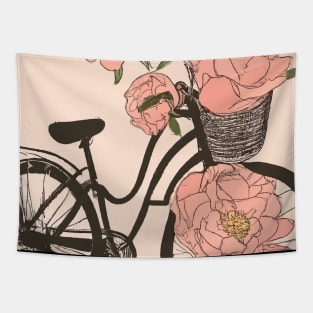 Bike with Flowers Tapestry