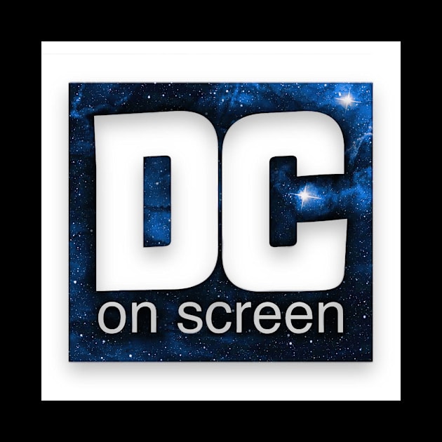 DC on SCREEN Podcast Logo (Blue with Border) by DC on SCREEN