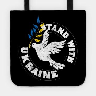 Stand with Ukraine Peace Dove Tote