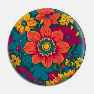 floral pattern design, colorful pattern design Pin