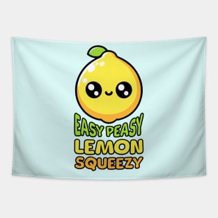 Easy Peasy Lemon Squeezy! Cute Lemon Pun! Tapestry