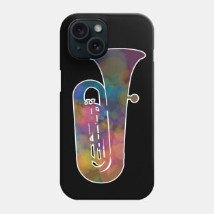 Tuba Silhouette: Watercolors Phone Case