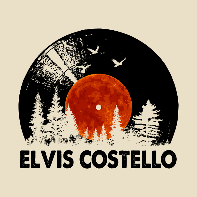 Elvis Name Record Music Forest Gift by Mountain River Landscape