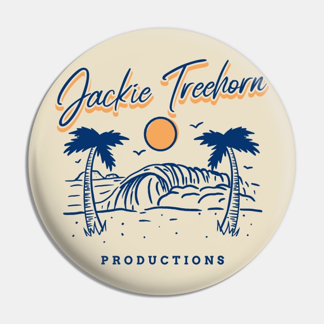 Jackie Treehorn Productions Beach Logo Funny Big Lebowski Pin by GIANTSTEPDESIGN