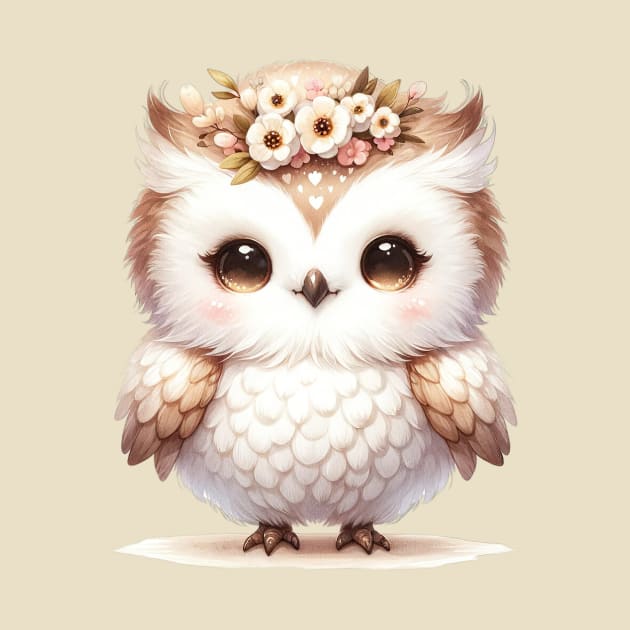 Cute Fluffy Baby Owl by dcohea